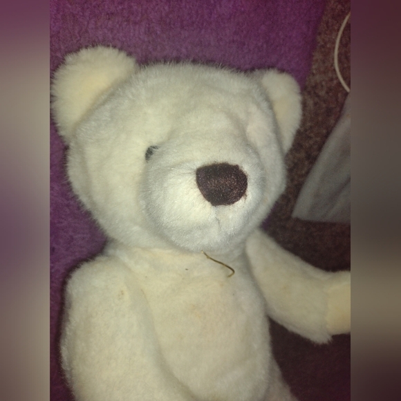 Vintage White Plush Jointed Dakin Teddy Bear - Picture 4 of 6